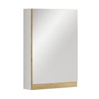 Tükrös Szekrény Cosila - méztölgy színű/fehér, Trend, faalapú anyag/üveg (40/58/12cm) - MID.YOU