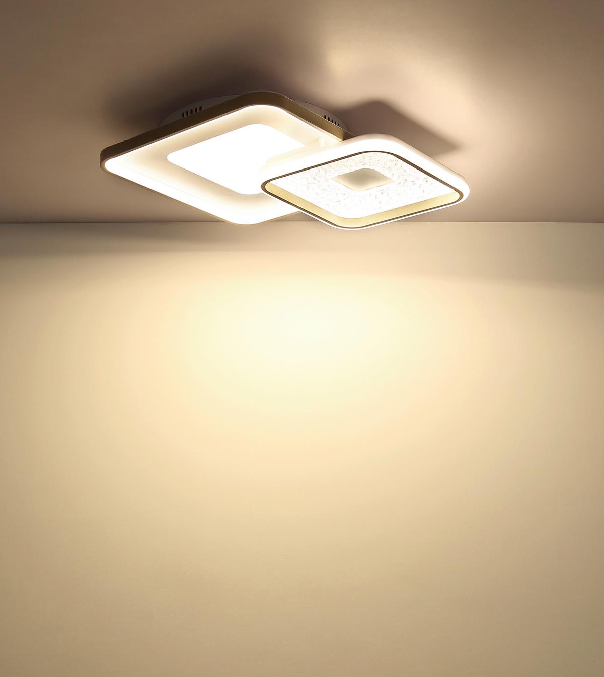 LED-DECKENLEUCHTE CAITLYN - Sandfarben/Opal, Basics, Kunststoff/Metall (50/950/9cm) - Luca Bessoni