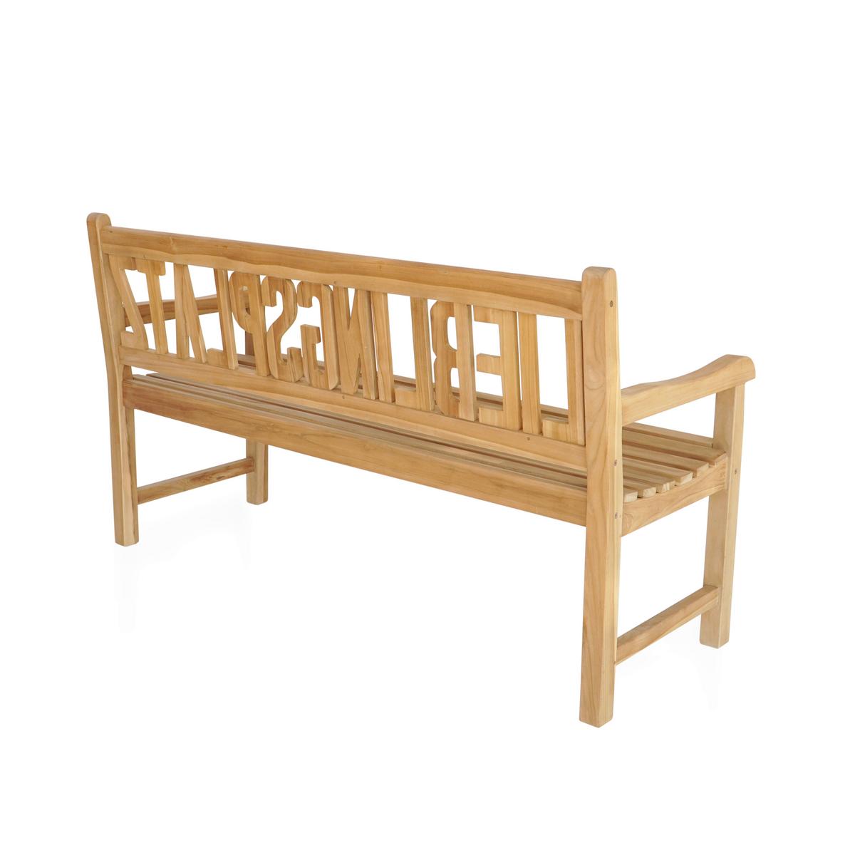 Gartenbank Lieblingsplatz - Braun, Basics, Holz (63/91,5/150cm) - Gardenson
