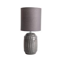Tischlampe Grau 3188316 - Grau, KONVENTIONELL, Keramik/Textil (30cm) - Näve