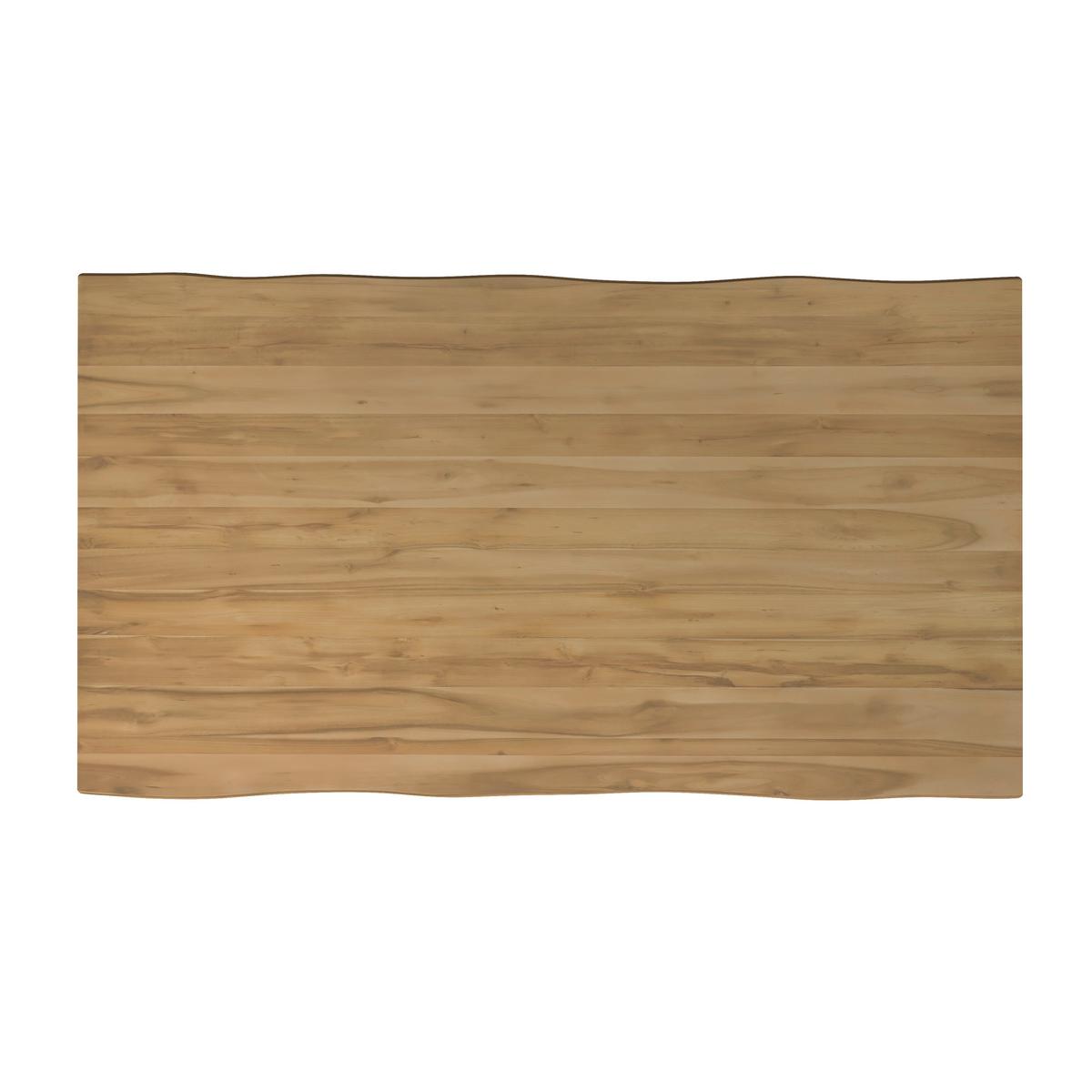 Jedálenský stôl Filo, š: 160 cm - čierna/farba akácie, Modern, kov/drevo (160/90/76cm) - Bessagi Home