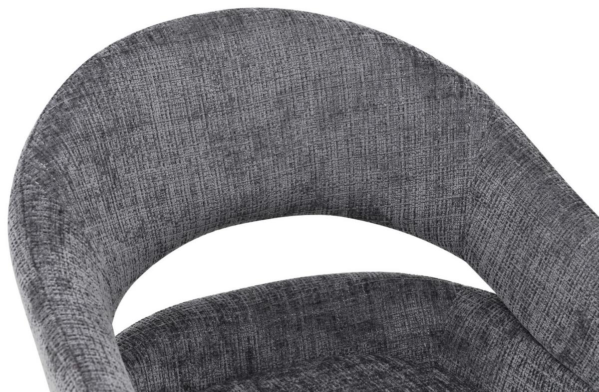 Armlehnstuhl Cleo Grau B: 58 cm - Schwarz/Grau, MODERN, Holz/Textil (58/85/62cm) - Livetastic