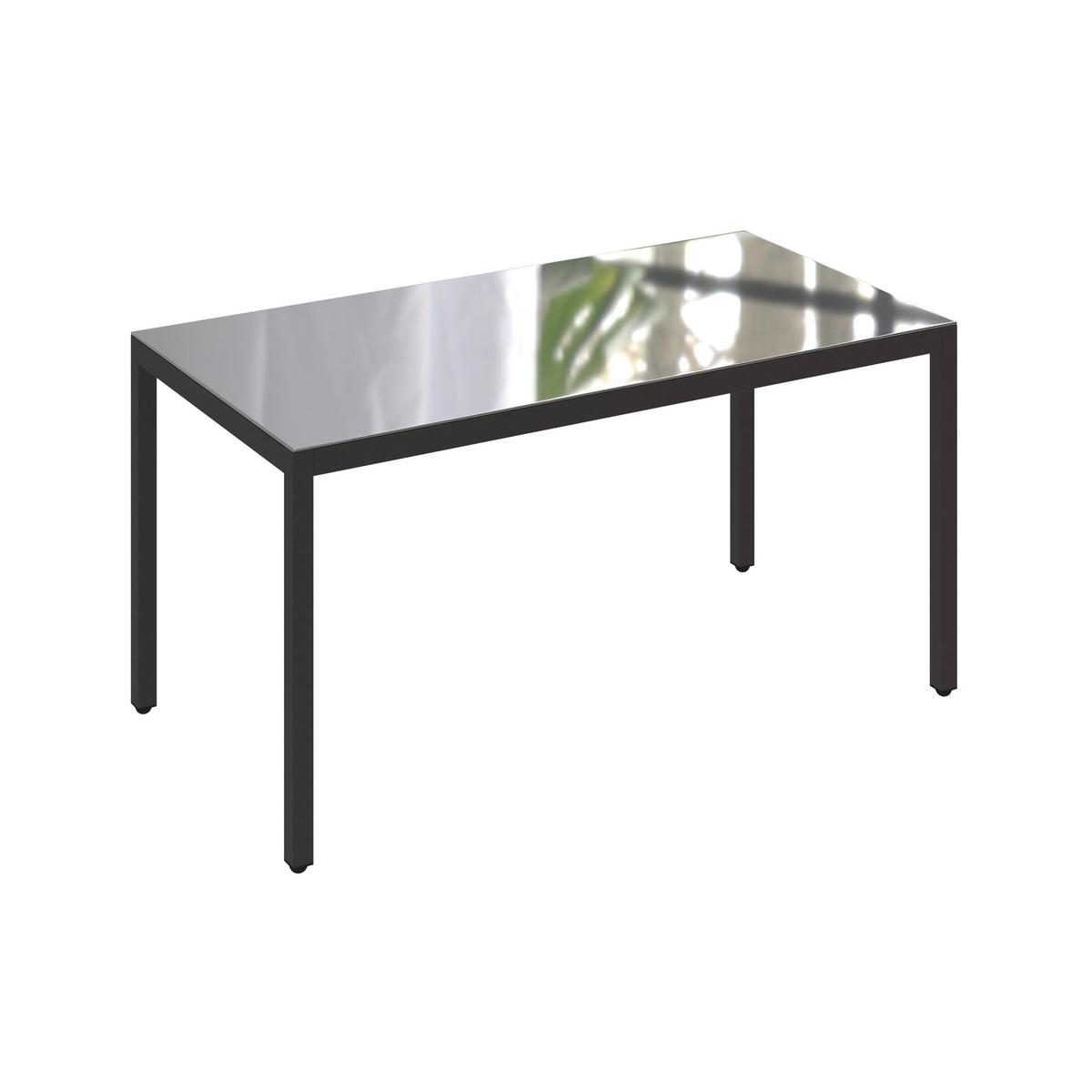 Loungegarnitur Kaunas - Dunkelgrau/Anthrazit, MODERN, Glas/Textil (183/241cm) - Beldano