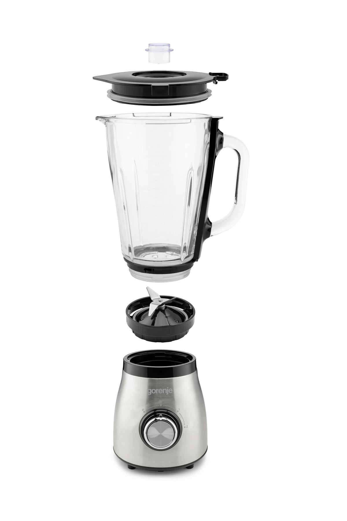 STANDMIXER 800W, 1,5 Liter - Edelstahlfarben, Basics, Glas/Kunststoff (18,5/41,5/17,2cm) - Gorenje