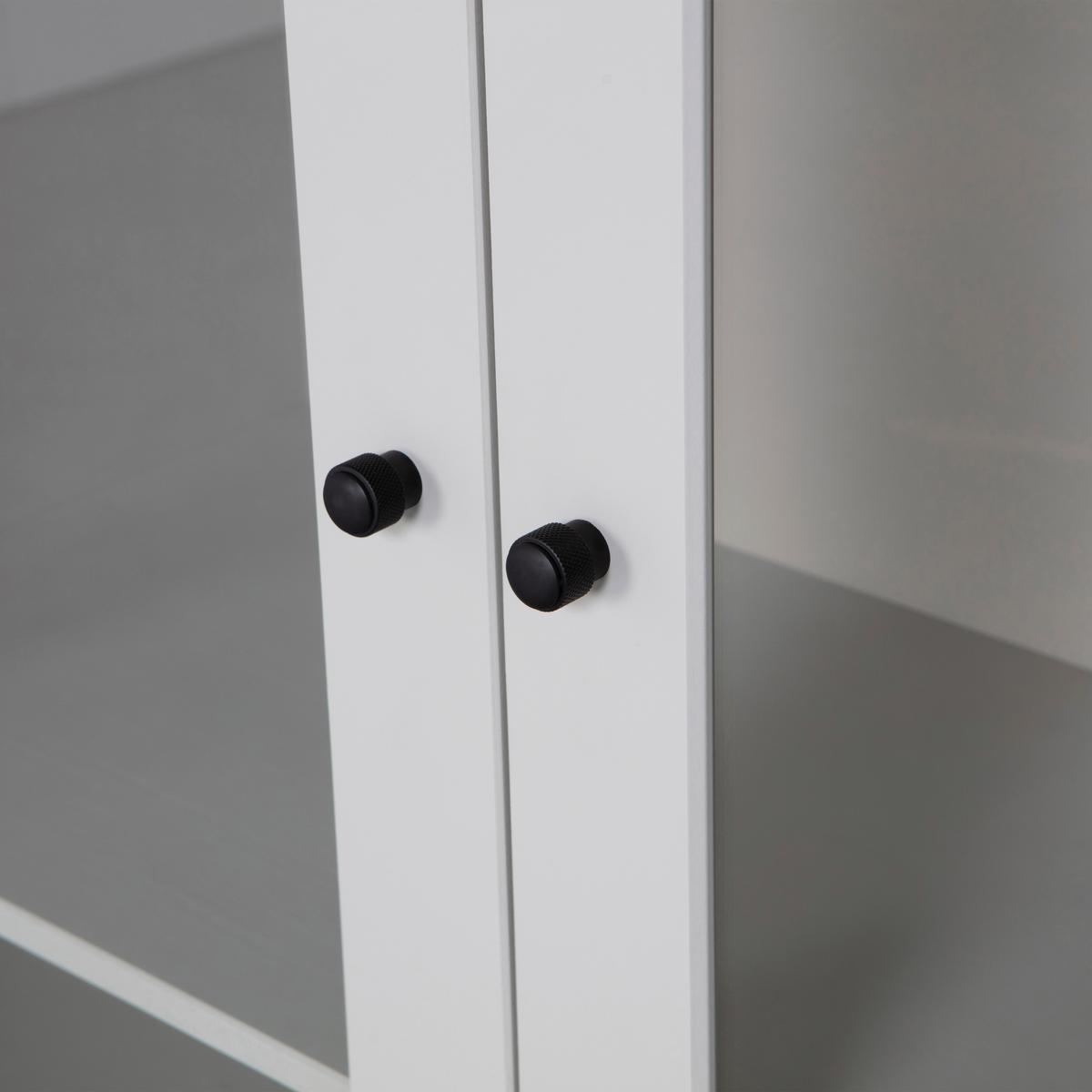 Vitrine Xam Grau B: 100 Cm - Schwarz/Grau, Design, Glas/Holz (100/155/40cm) - Livetastic