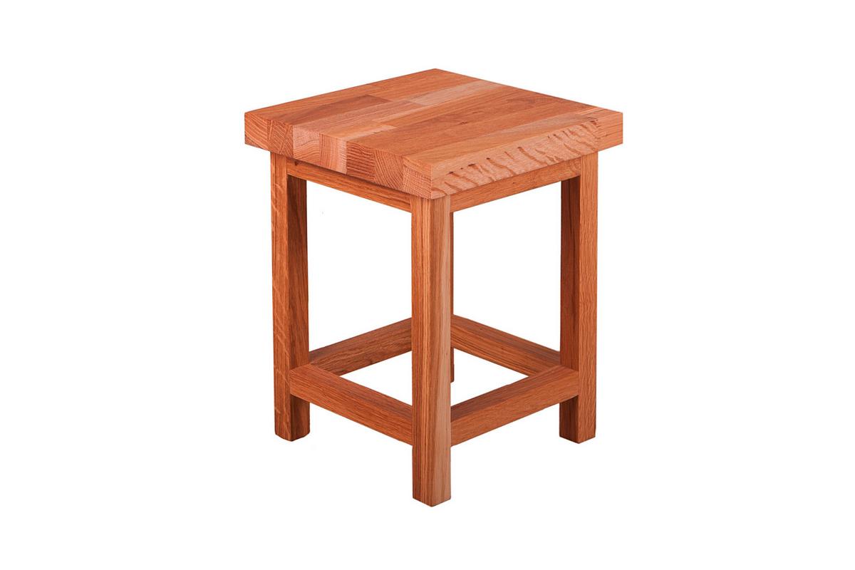 Gartenhocker Echtholz Eichefarben Geölt - Eichefarben, Basics, Holz (30/40/30cm) - Gardenson