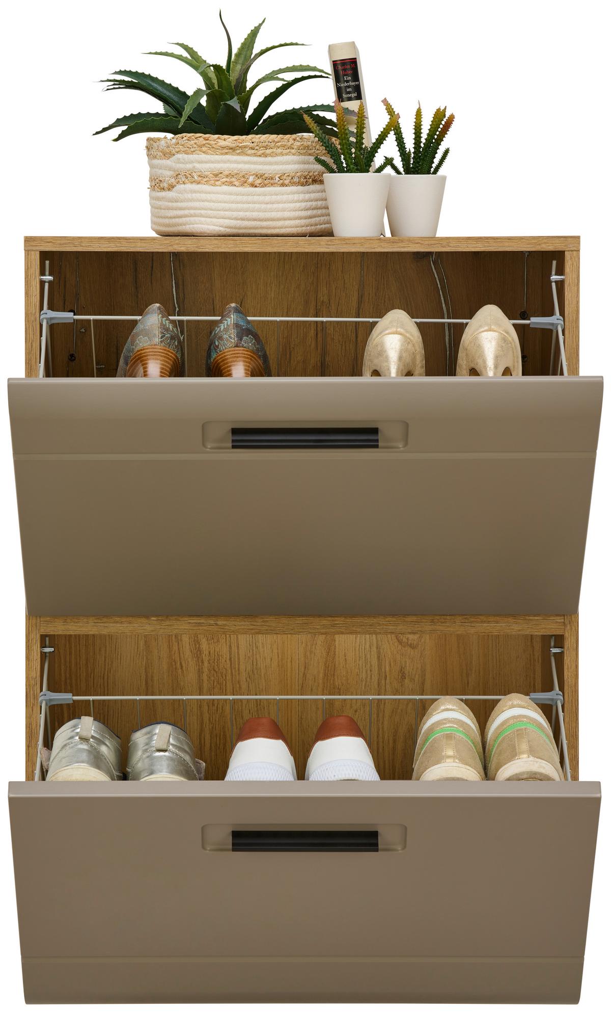 VYKLÁPĚCÍ BOTNÍK AURIS - šedá/barvy dubu, Moderní (60/82,7/37,1cm) - Luca Bessoni