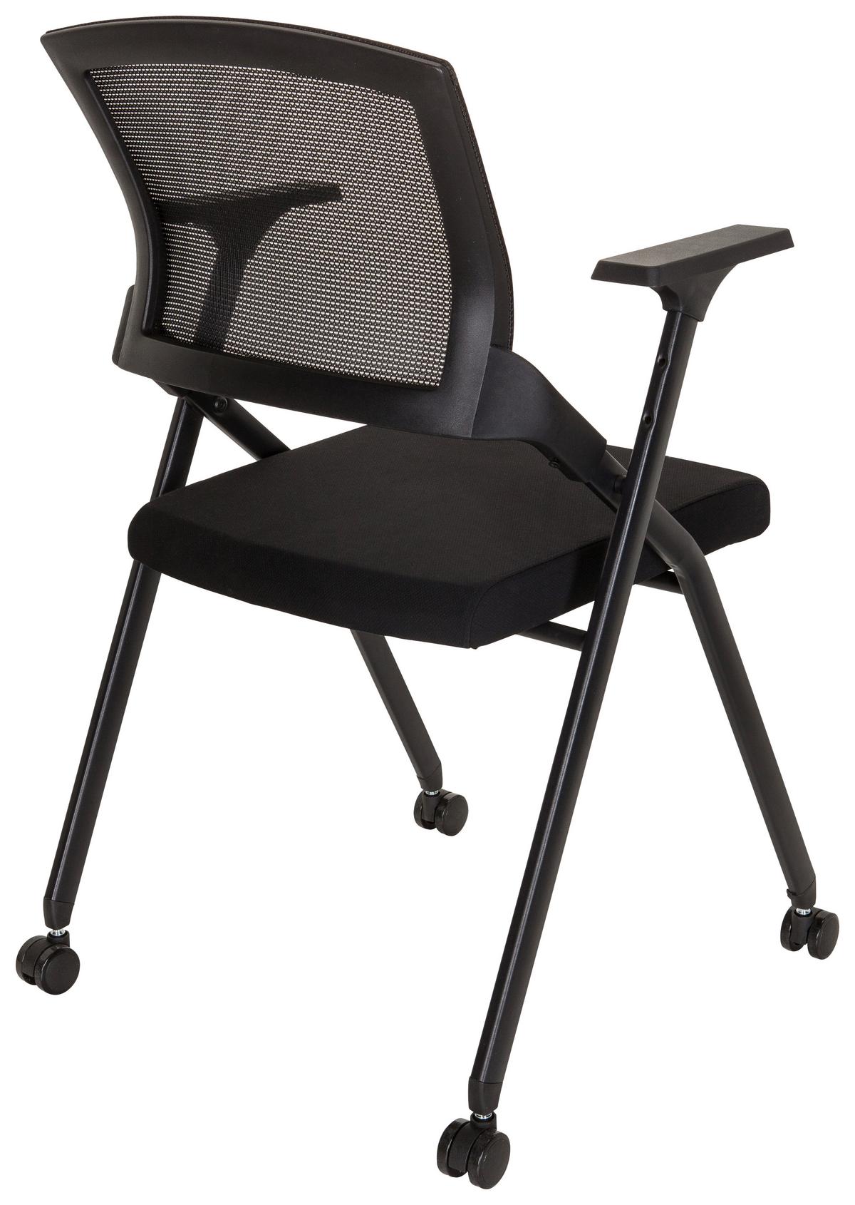 Besucherstuhl Priority II Klappbar Schwarz Bis 150 Kg - Schwarz, MODERN, Kunststoff/Textil (61/98/58cm) - MID.YOU