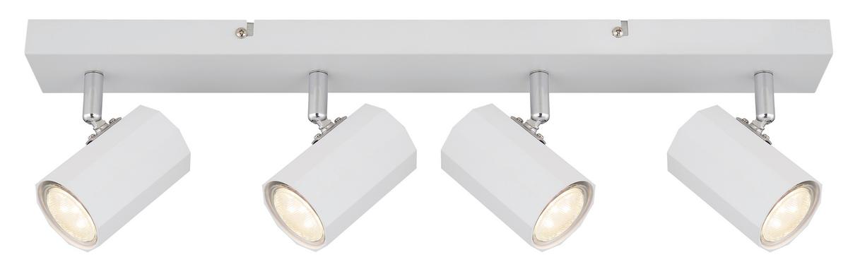 Strahler 57918-4w - Weiß, KONVENTIONELL, Metall (53/6/14,5cm) - Globo