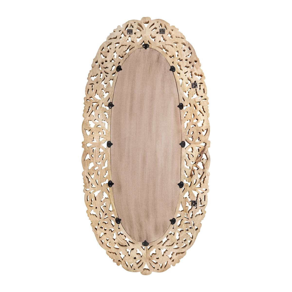 Nástěnné zrcadlo 75x150cm - přírodní barvy, Romantický / Rustikální, dřevo/kompozitní dřevo (75/150/3,5cm) - Premium Living