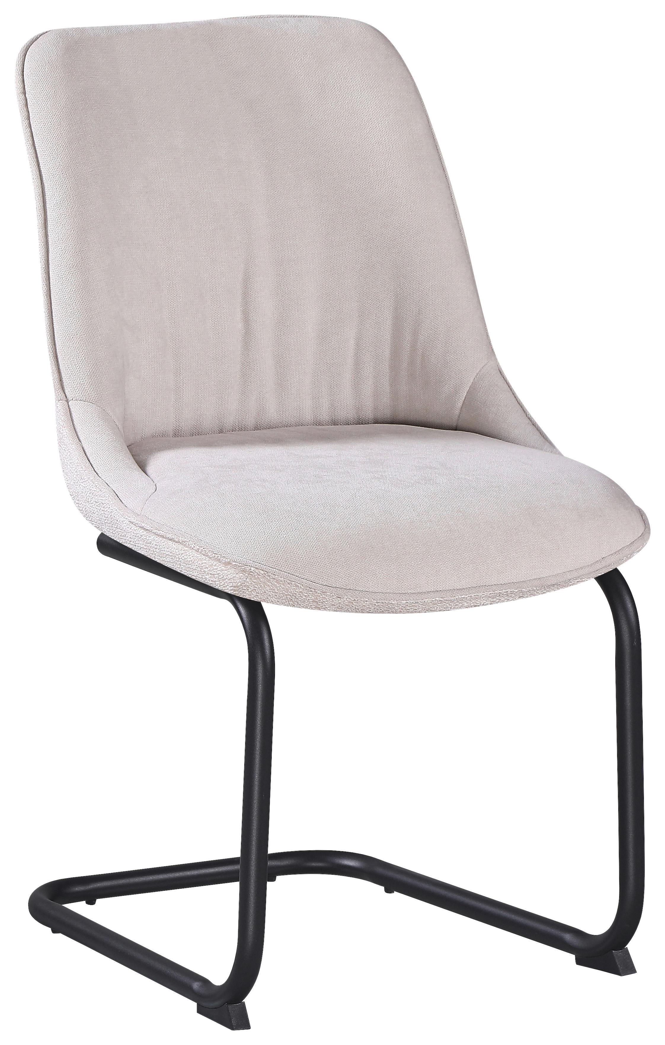 ŽIDLE NOVA - černá/béžová, Moderní, kov/textil (51/86/59cm) - Premium Living