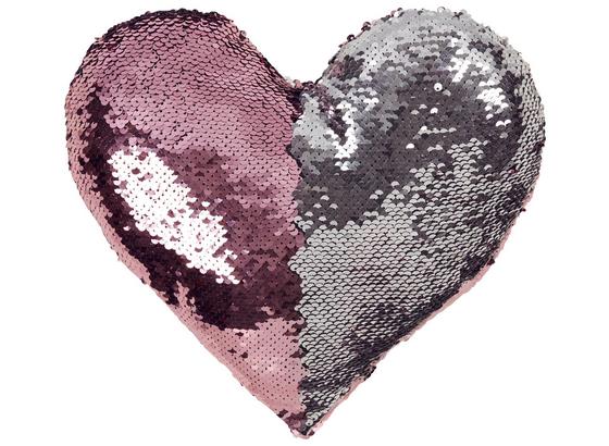 Zierkissen Heart - Silberfarben/Rosa, MODERN, Textil (30/26cm) - Luca Bessoni Zierkissen Heart - Silberfarben/Rosa, MODERN, Textil (30/26cm) - Luca Bessoni