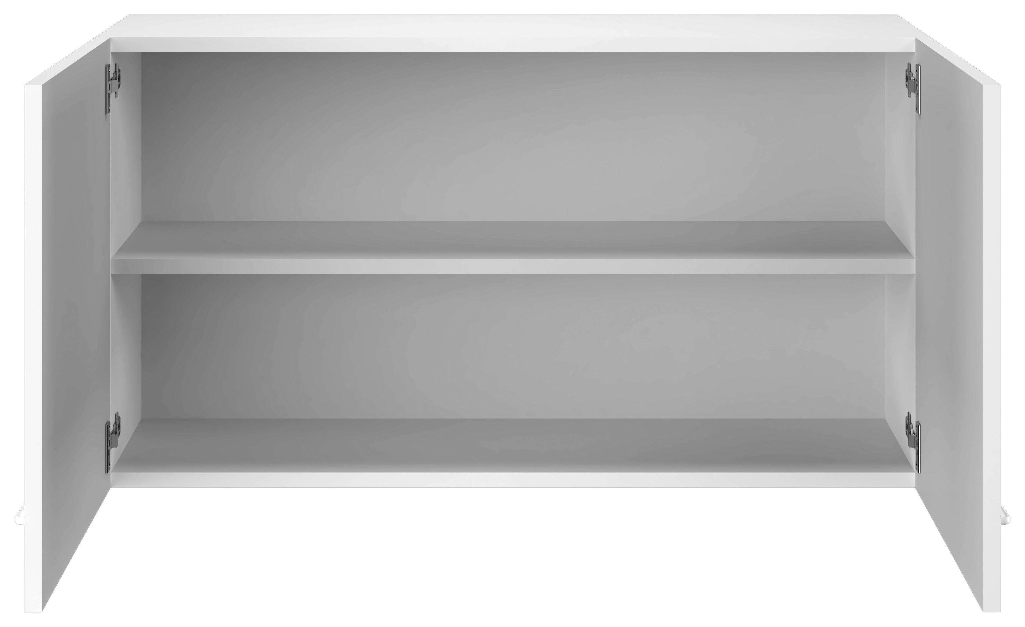 Küchenoberschrank Speed B: 100 cm Weiß 2 Drehtüren - Weiß, KONVENTIONELL, Holzwerkstoff (100/54/32cm)