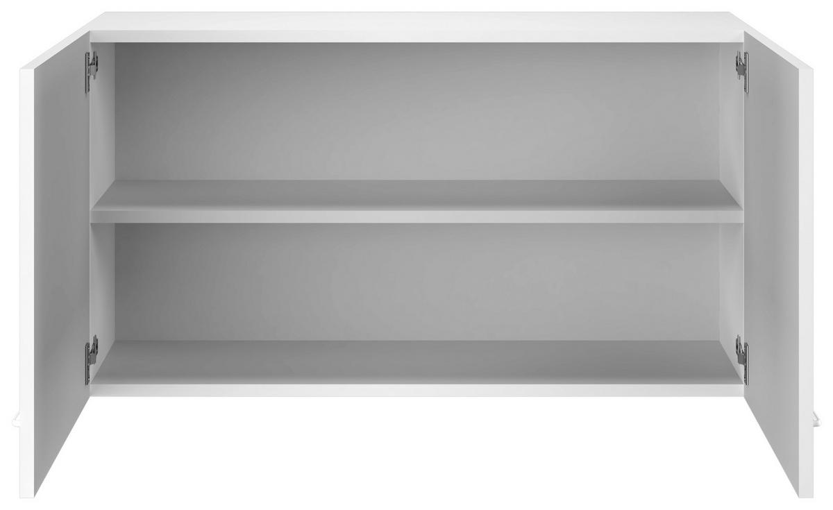 Küchenoberschrank Speed B: 100 cm Weiß 2 Drehtüren - Weiß, KONVENTIONELL, Holzwerkstoff (100/54,8/32cm)