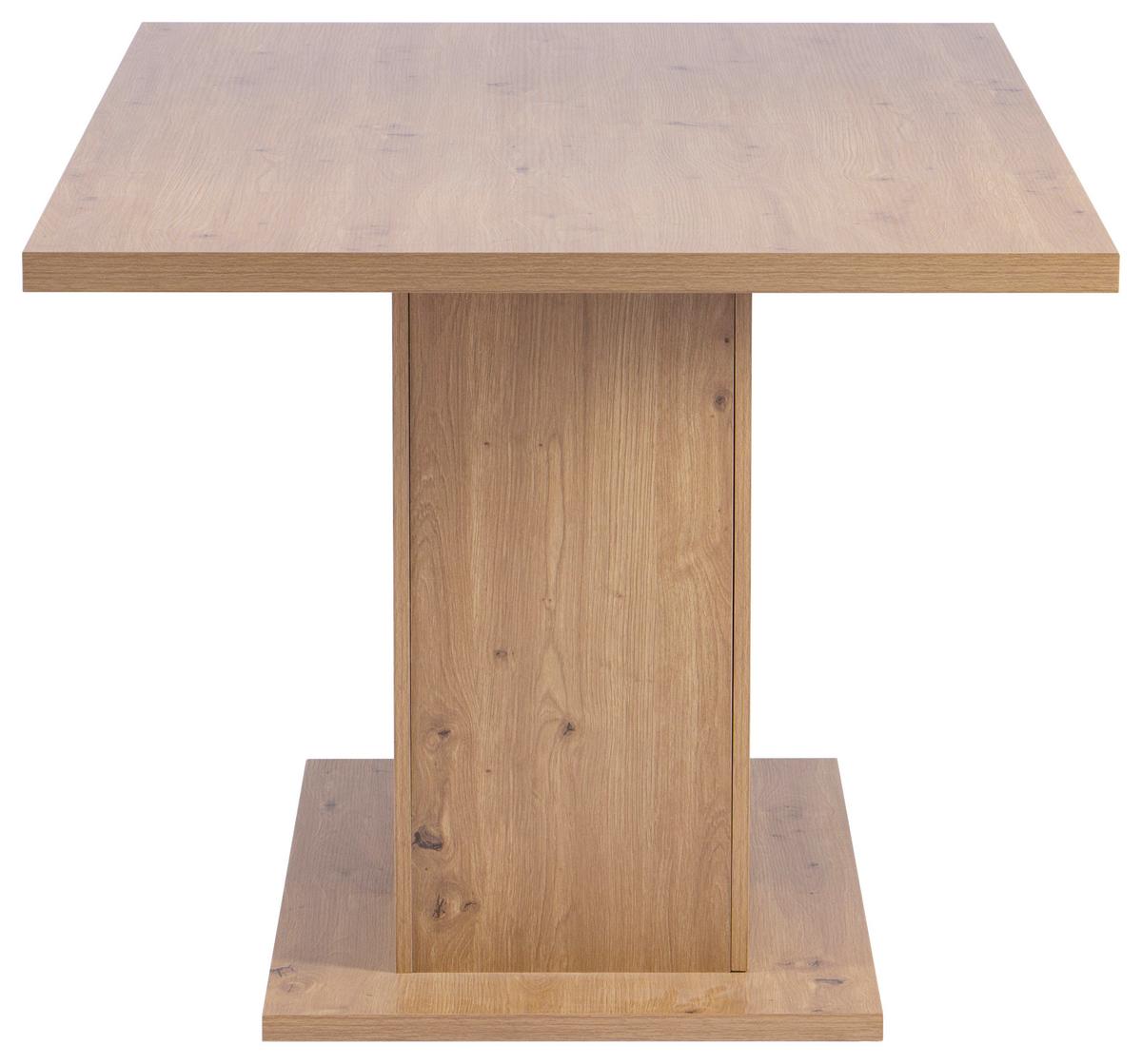 Esstisch Levi Eiche Artisan L 160 cm - Schwarz/Eiche Artisan, MODERN, Holzwerkstoff (160/90/76cm) - Livetastic