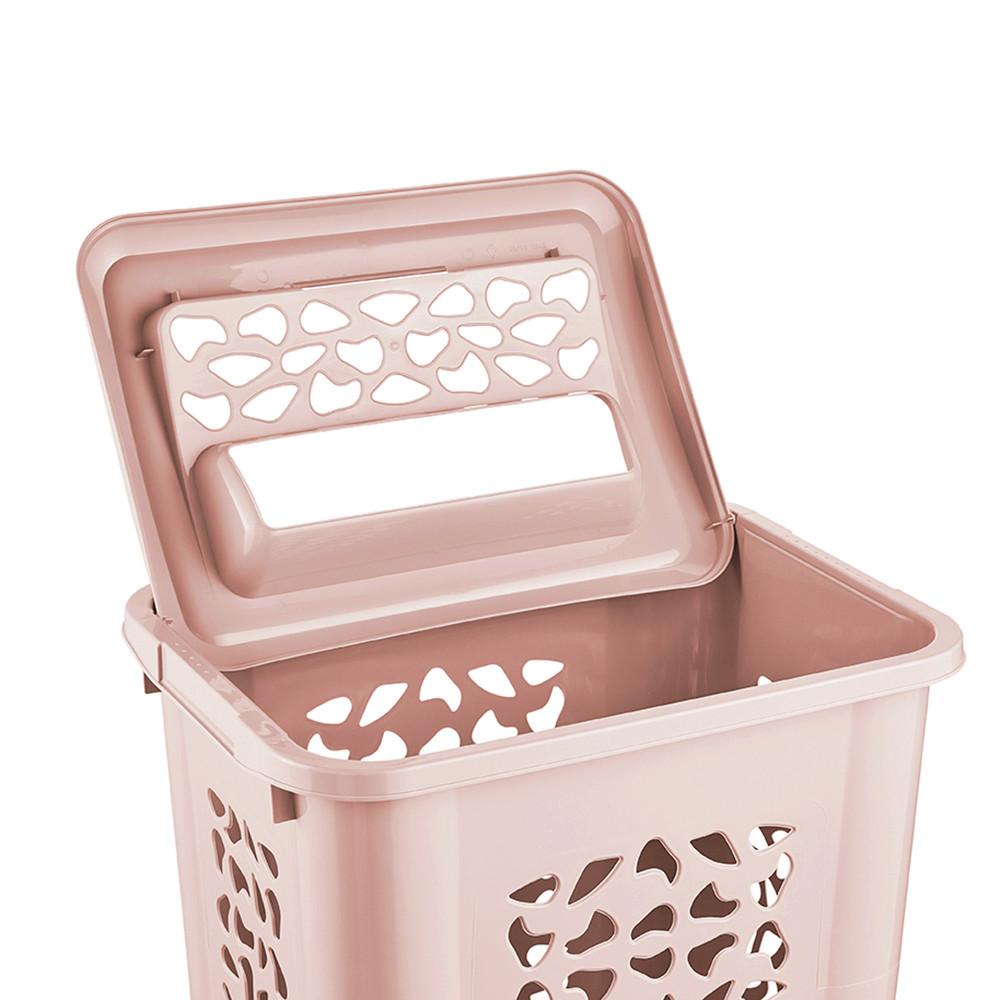 Wäschetonne PER aus Kunststoff in Rosa