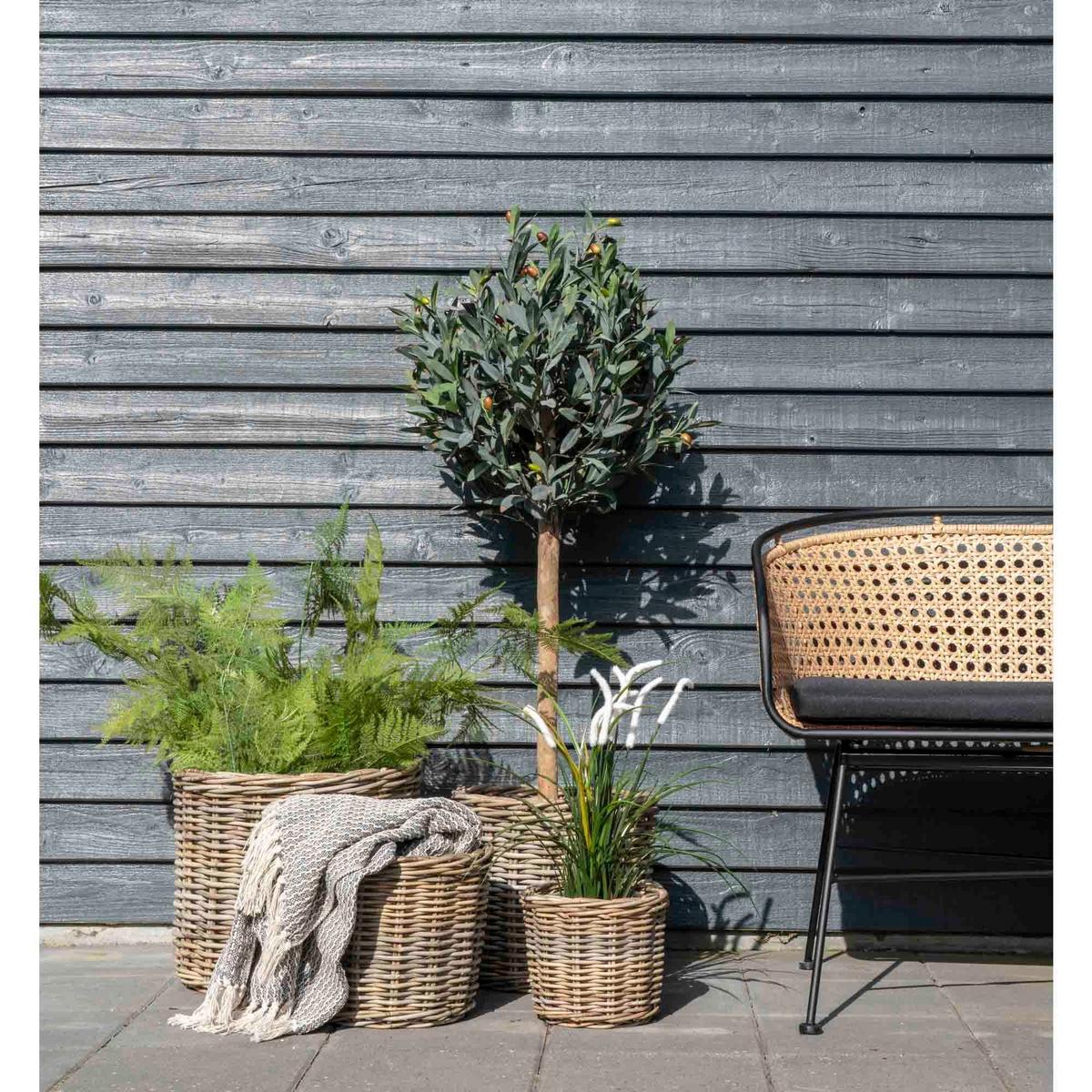 Korbset Bogor Braun B: 40 Cm - Klar/Braun, Basics, Holz/Kunststoff (40/35/40cm)