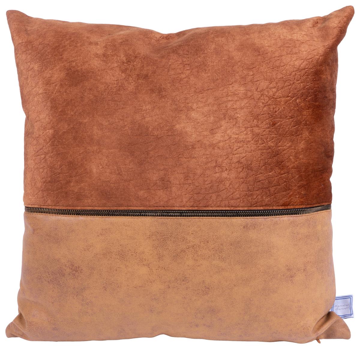 Zierkissen Picco 125 2er-Set Cappucino/Terracotta B:30/45cm - Terracotta/Cappuccino, KONVENTIONELL, Textil (30x45/50x45cm)