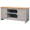 Lowboard Emerald Grau Naturfarben B: 120 cm - Naturfarben/Grau, Design, Holzwerkstoff (120/58/39cm) - MID.YOU