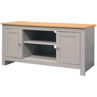 Lowboard Emerald Grau Naturfarben B: 120 cm - Naturfarben/Grau, Design, Holzwerkstoff (120/58/39cm) - MID.YOU