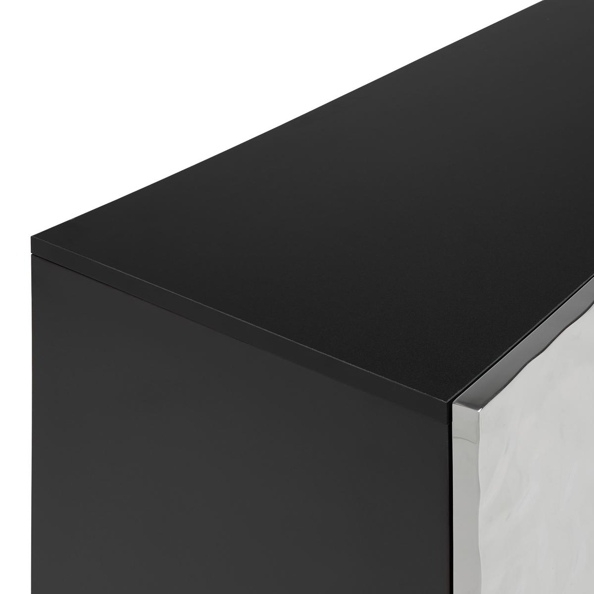 VYSOKÁ KOMODA MARLENE - čierna/farba ušľachtilej ocele, Design, kov/kompozitné drevo (80/140/40cm) - Mömax