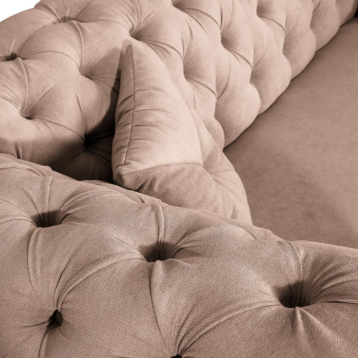 3-Sitzer-Sofa Preston Rosa B: 232 cm - Braun/Rosa, Design, Textil (232/79/97cm) - Livetastic