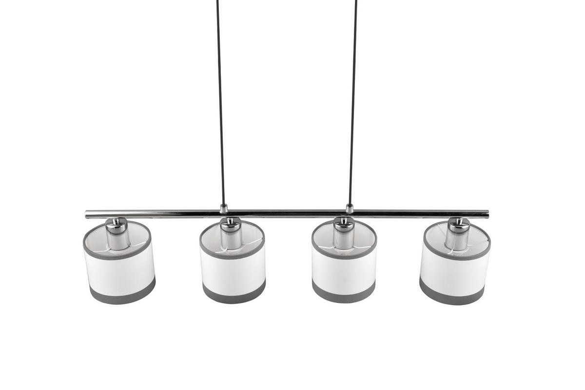 Hängeleuchte R31554006 Davos - Chromfarben/Weiß, Basics, Textil/Metall (75/12/150cm)