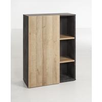 Komód Core 80/110cm - tölgyfa színű/antracit, Modern, faalapú anyag (80/110,7/35cm) - MID.YOU