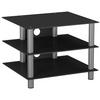 Phonotisch Sindas B: 60 cm Schwarz/Silberfarben - Silberfarben/Schwarz, KONVENTIONELL, Glas/Metall (60/45/42cm) - MID.YOU