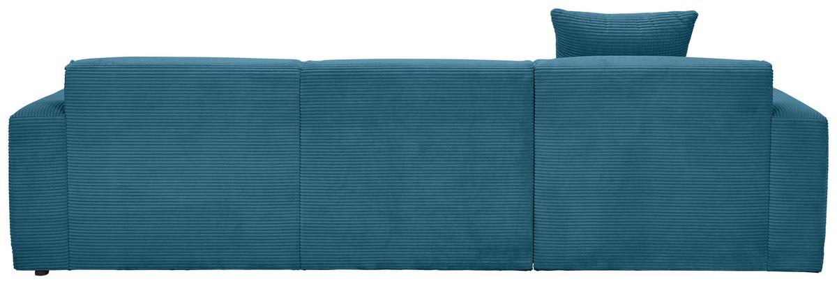 Ecksofa mit Zierkissen Pearl Hellblau 196x303 cm - Schwarz/Hellblau, Design, Textil (196/303cm) - Livetastic