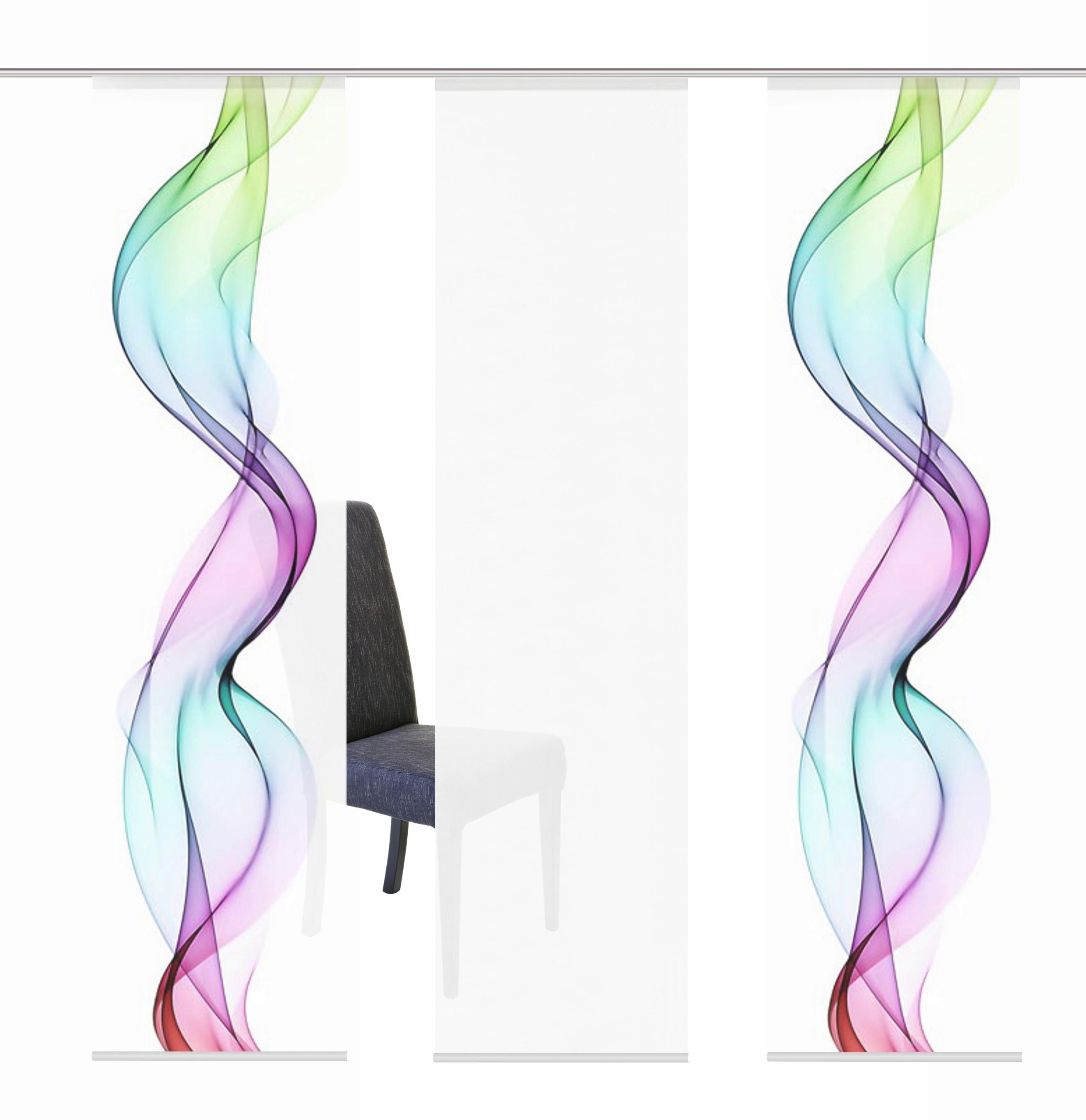 Flächenvorhang Edmonton Multicolor B: 60 Cm - Multicolor, Design, Textil (3x60/245cm)