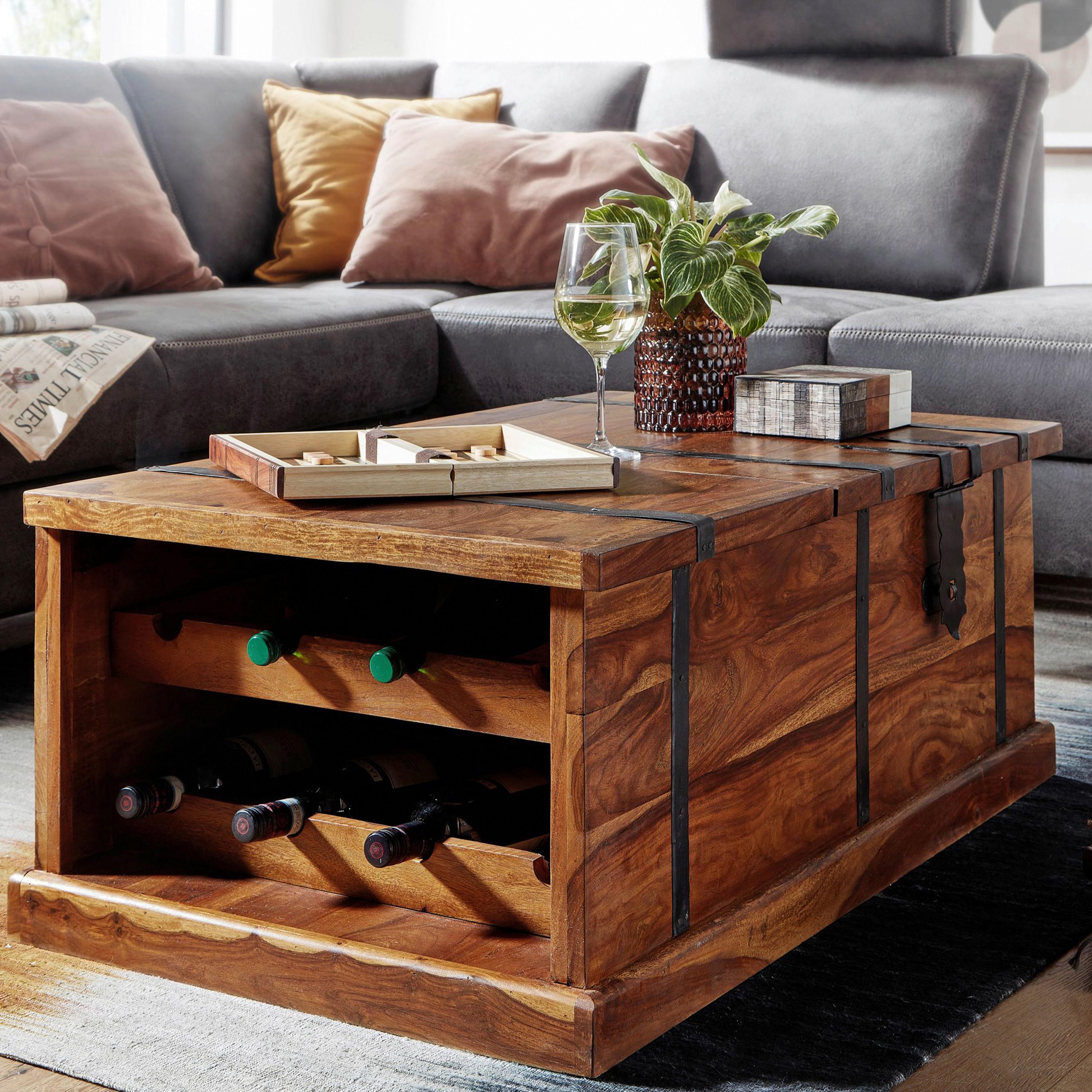 Couchtisch Sheesham Sheeshamfarben B: 60 Cm - Sheeshamfarben, Design, Holz (100/60/40cm) - MID.YOU