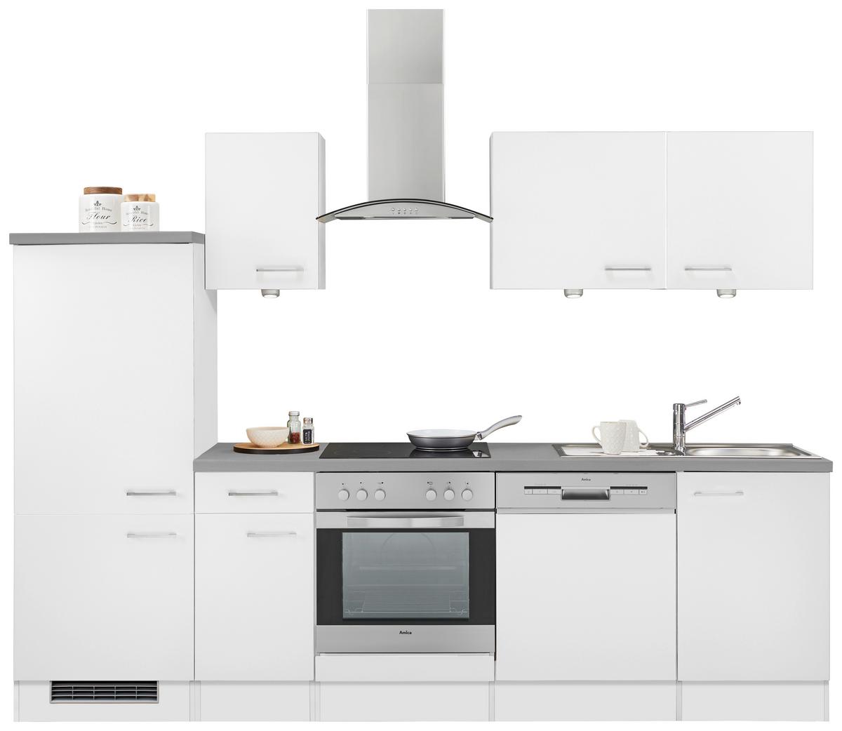 Kuchynský blok NEO bez spotrebičov, šírka 270 cm - biela, Modern, kompozitné drevo (270cm) - FlexWell
