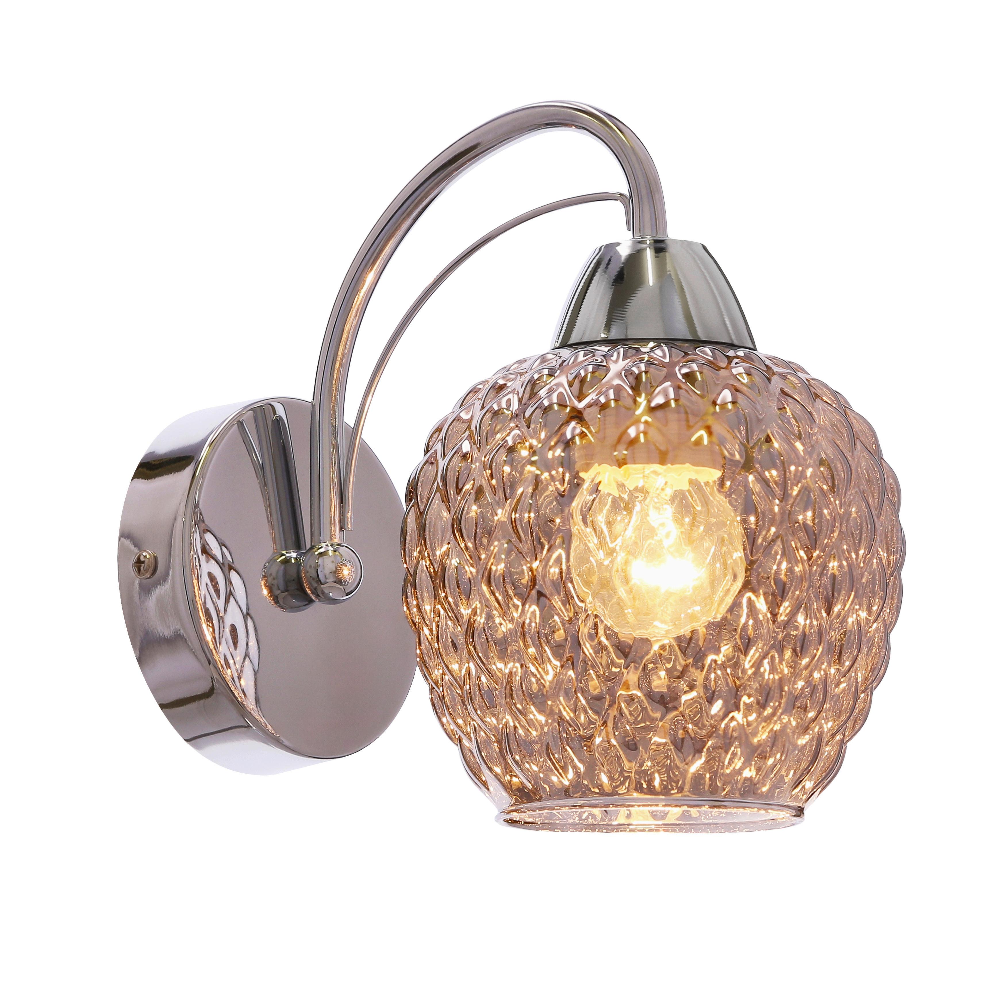 Wandleuchte 21-35240 Tobias - Chromfarben, KONVENTIONELL, Glas/Metall (20.5/13/19.5cm)