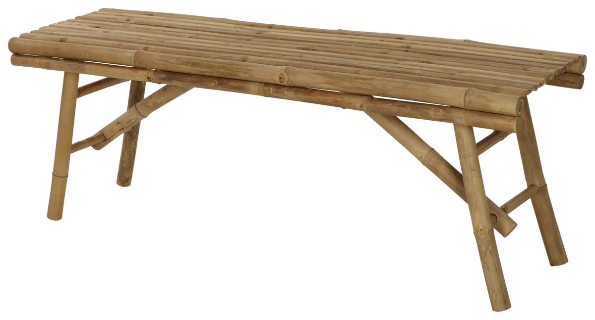 Gartenbank Bambus 2-Sitzer Bambus - Naturfarben, Basics, Holz (118/44/38cm)