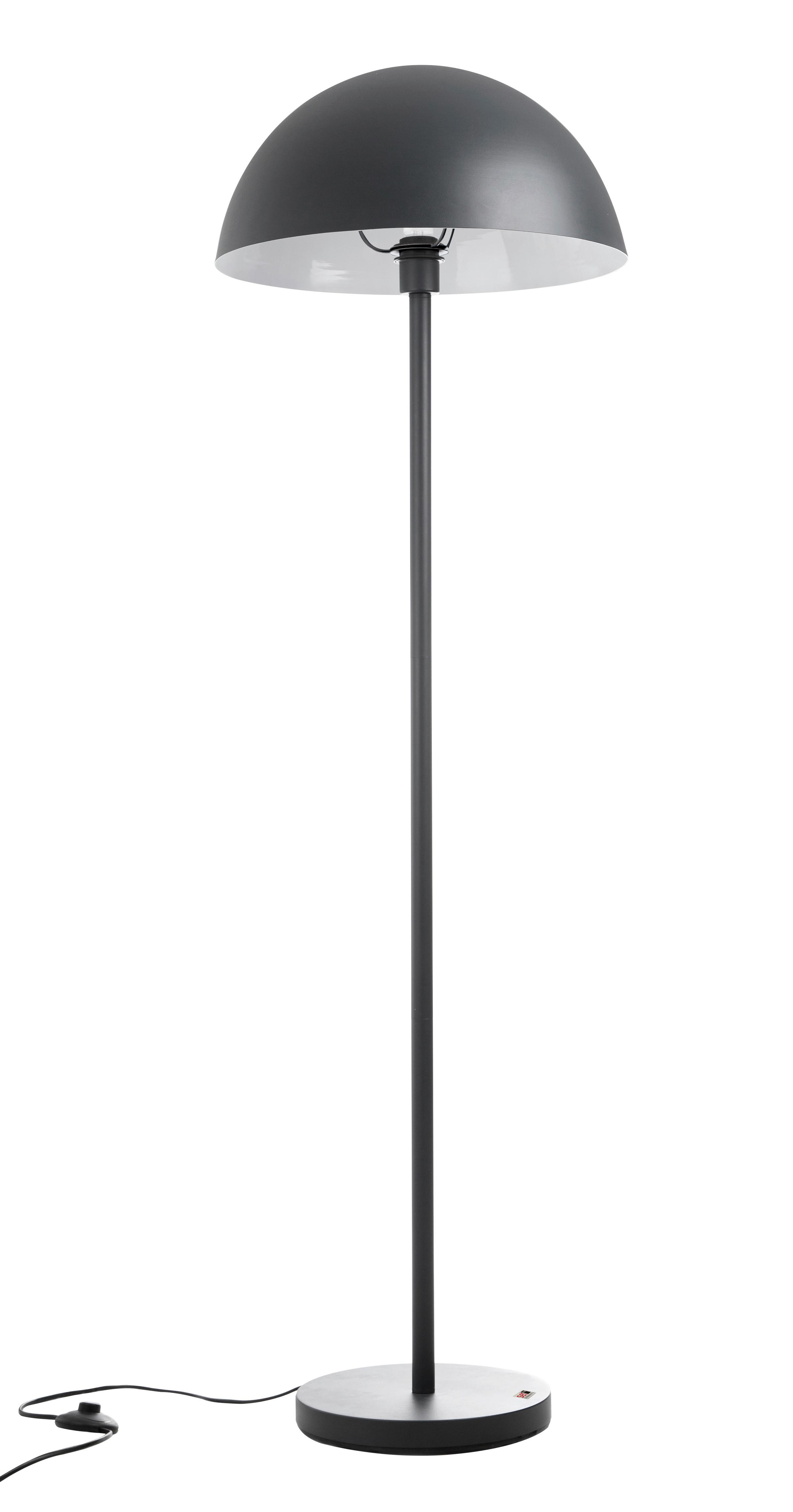 Stehlampe Kalisto Grau mit Fußschalter Rund, Modern - Grau, Design, Metall (45/145cm) - SetOne by Musterring