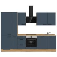 Küchenleerblock Easytouch High-Line, H7 Links - Blau/Eichefarben, MODERN, Holzwerkstoff (300cm) - Nobilia