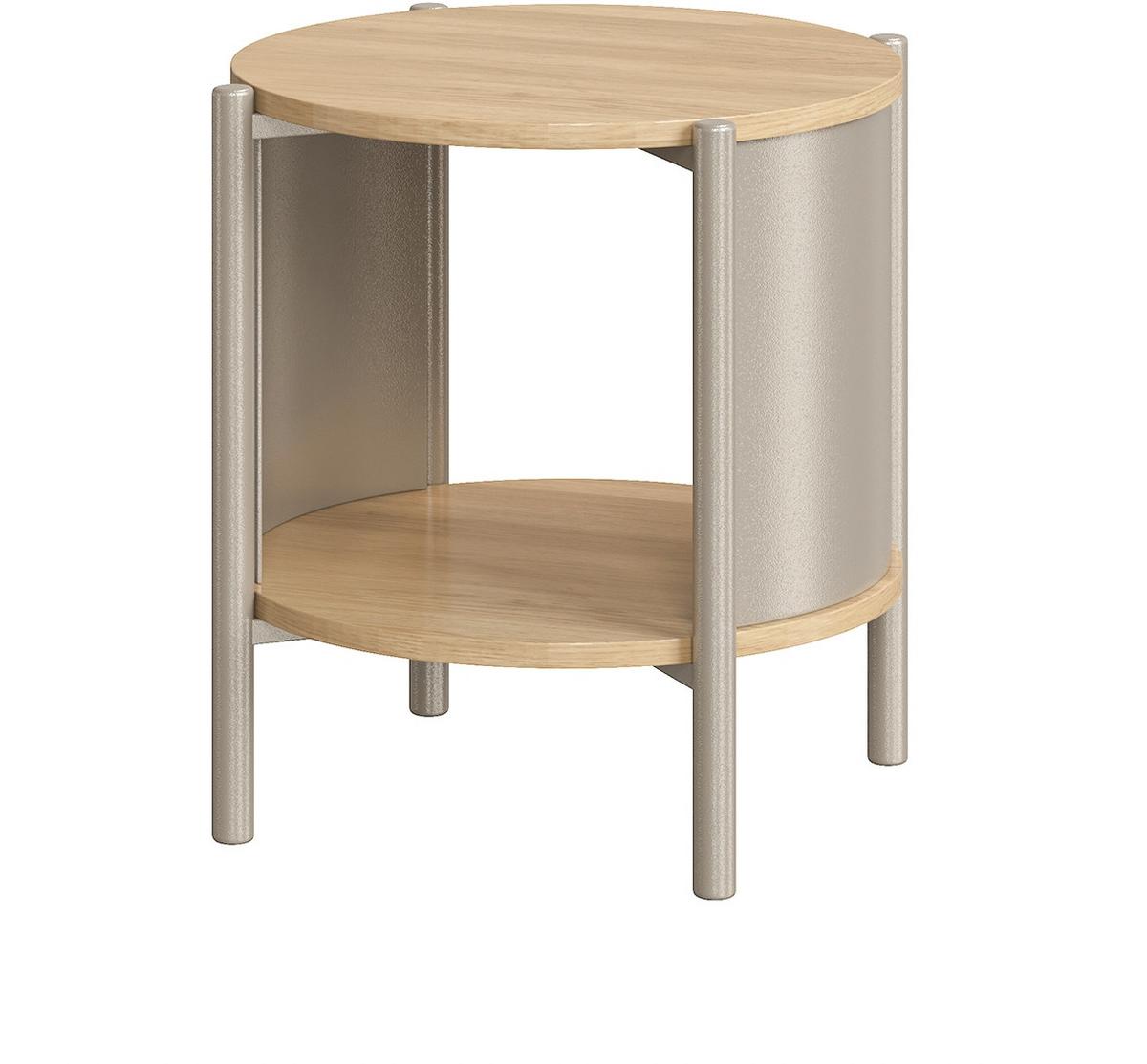 Príručný stolík Memphis, š: 40 cm - kašmírová/farba duba, Trend, kov/kompozitné drevo (40/44cm)