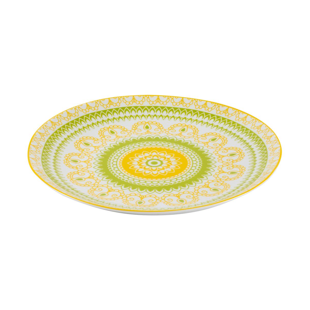 Mělký talíř Maja, Ø: 20cm - zelená/žlutá, Lifestyle, keramika (20/2,3cm) - Mömax