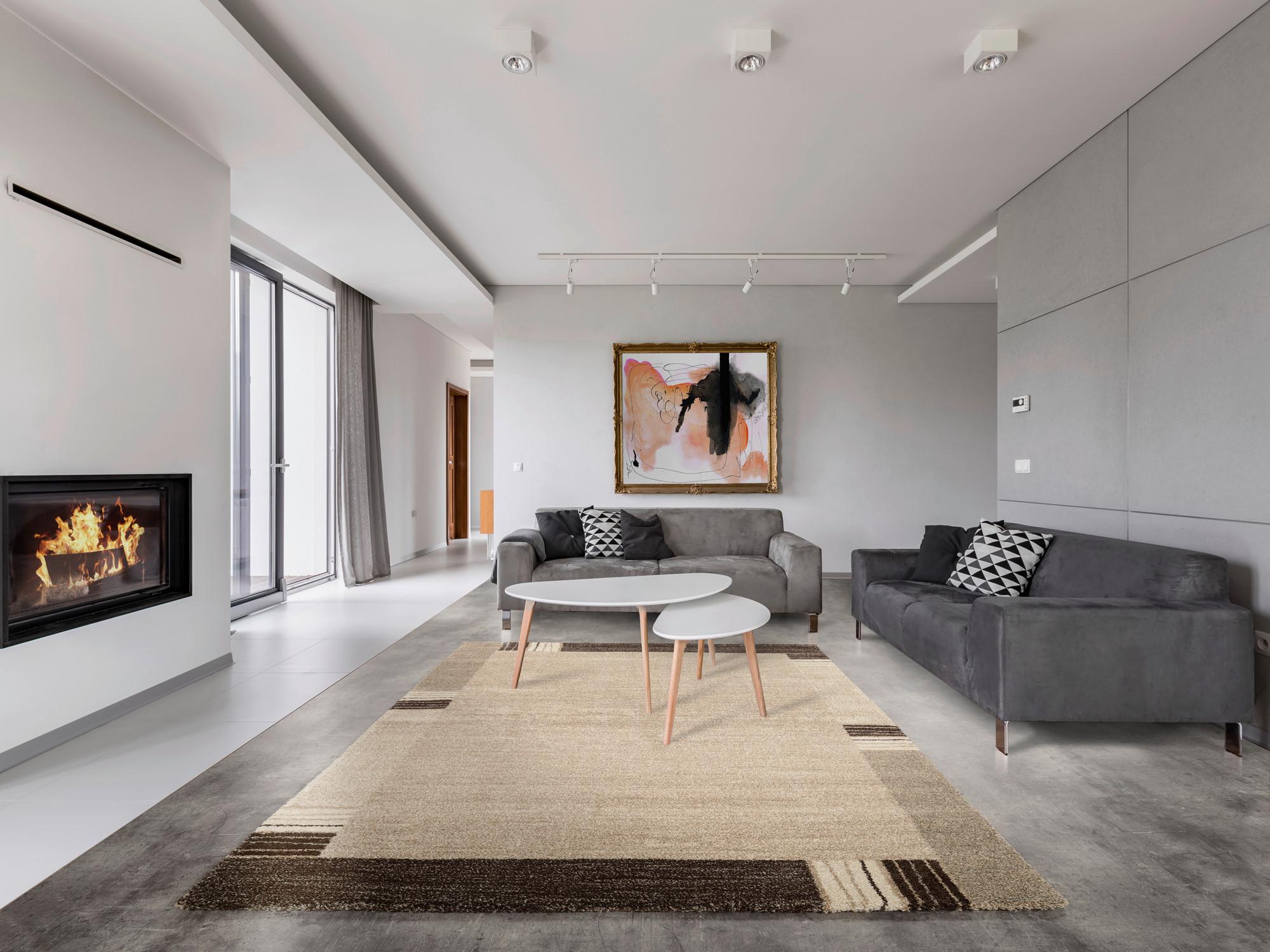 Webteppich Palazzo Lobo Braun/beige 65x130 Cm - Beige/Braun, KONVENTIONELL, Textil (65/130cm) - Novel