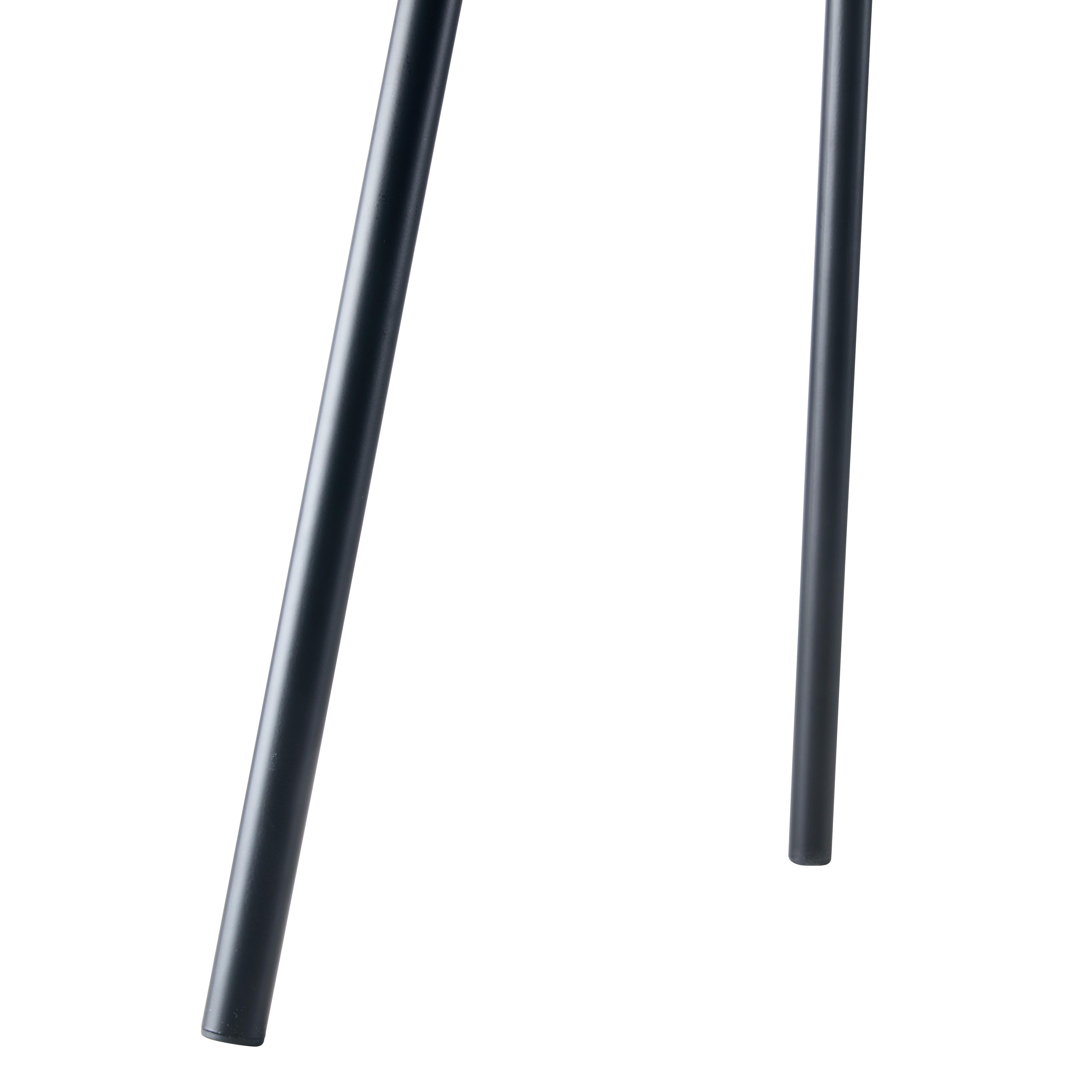Jedálenský stôl BRANDON 100 - čierna/prírodná farba, Modern, kov/drevo (100/100/75cm) - Mömax