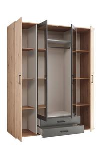 Viel Stauraum fürs Jugendzimmer Drehtürenschrank mit vier Türen