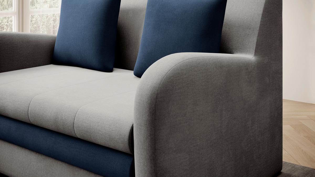 Schlafsofa Ario Schwarz, Dunkelblau, B: 244 Cm - Blau/Anthrazit, Design, Textil (244/97/97cm) - MID.YOU