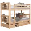 Etagenbett Sammy Kiefer Massiv 90 cm mit Bettkasten + Leiter - Naturfarben, MODERN, Holz (90/200cm) - MID.YOU