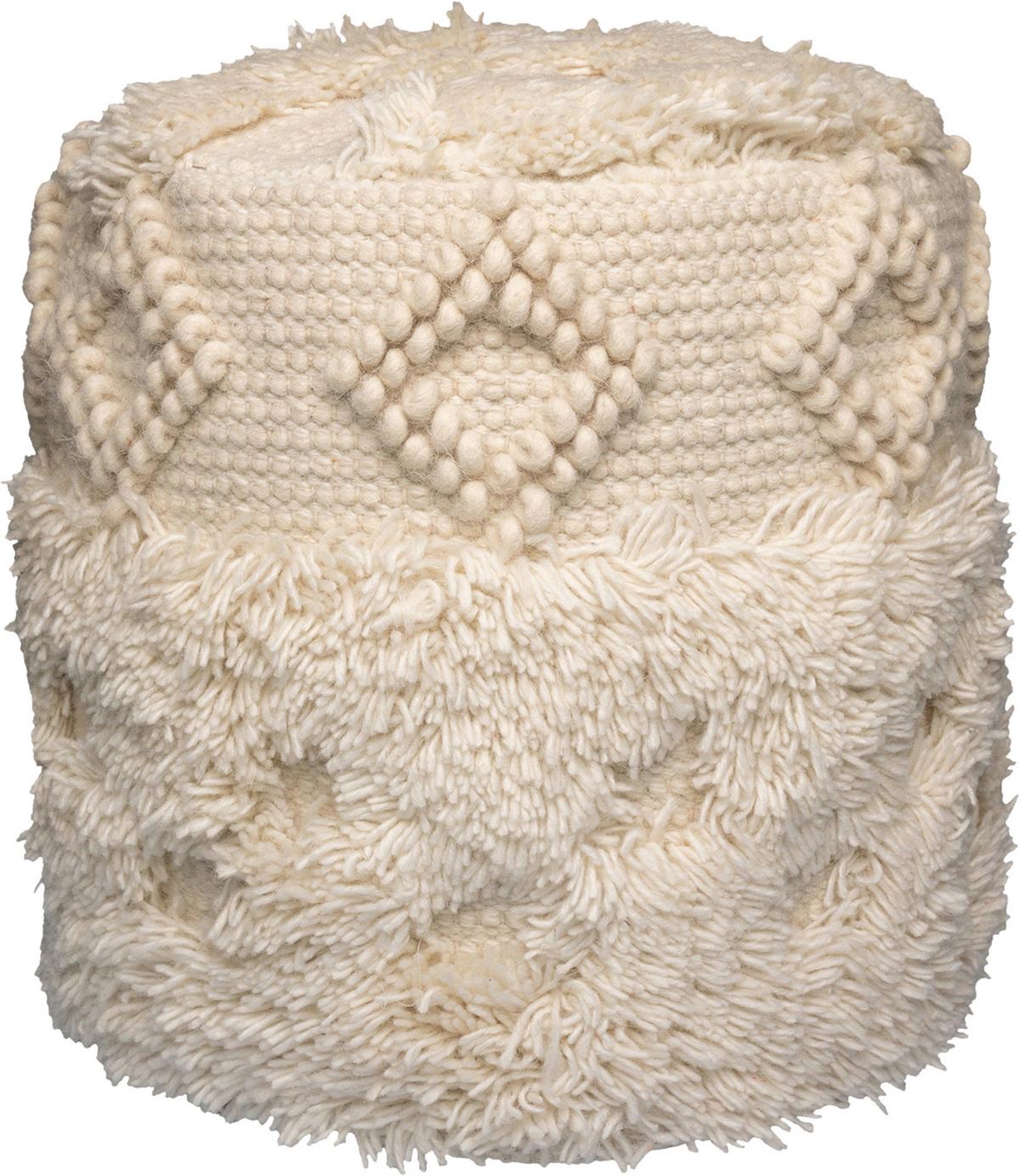 Pouf Bohist 125 Naturfarben D: 35 cm - Naturfarben, Design, Textil (35cm) - Kayoom