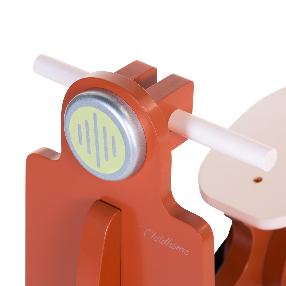 Schaukeltier Roller Schwarz, Rostfarben, L: 70 cm - Rostfarben/Schwarz, KONVENTIONELL, Holzwerkstoff (70/25/57cm) - Childhome