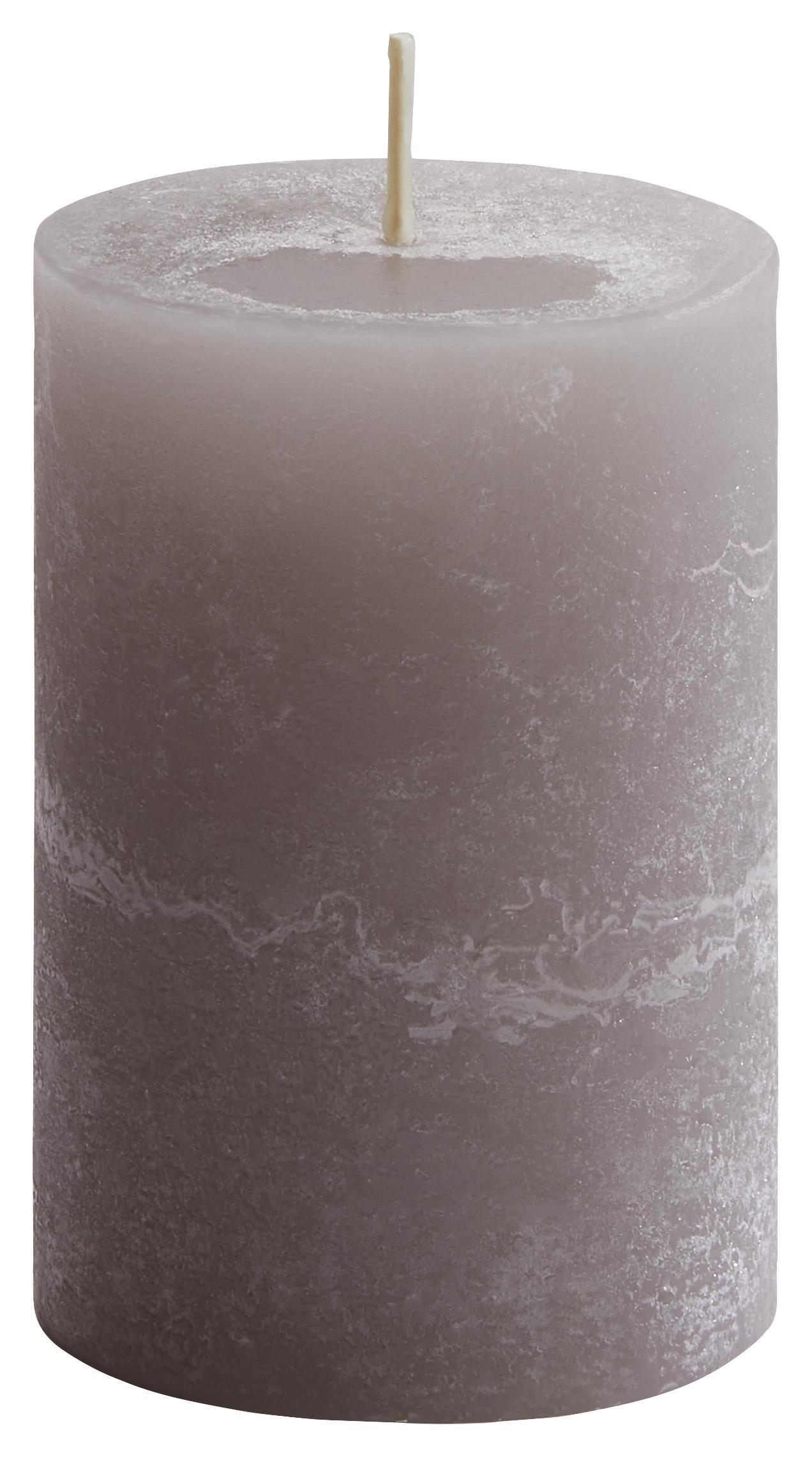 Tömbgyertya Ivonn - Világosszürke, konvencionális (7/10cm) - Ombra