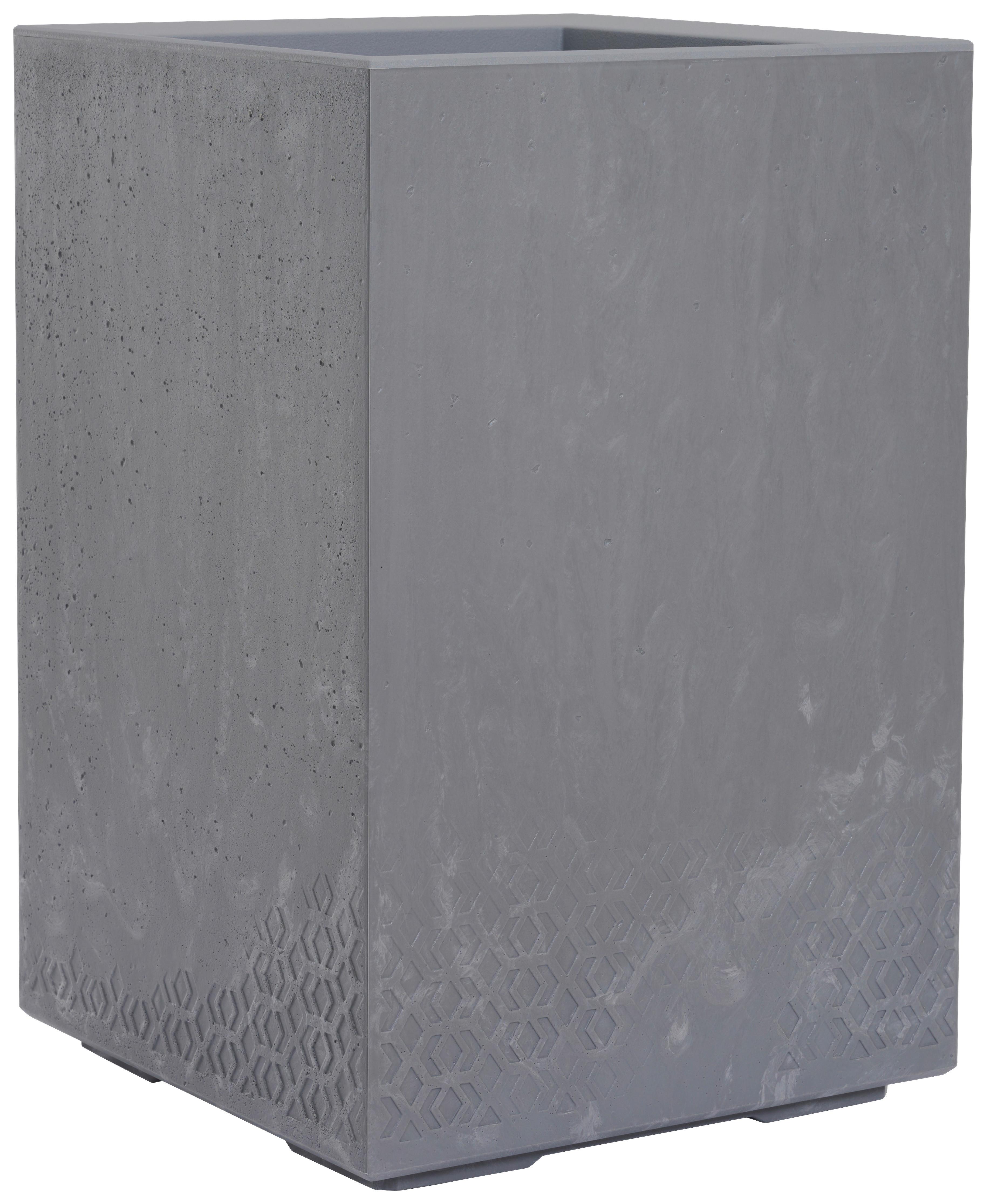 Blumenkasten Grau Betonoptik B: 40 cm - Grau, Basics, Kunststoff (40/60/40cm) - Siena Garden