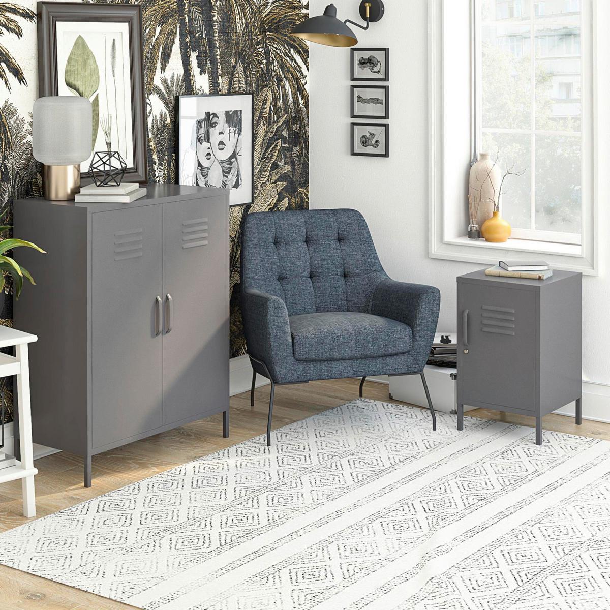 Highboard Bradford Grau B: 79cm - Grau, Design, Metall (79/100/39cm) - MID.YOU