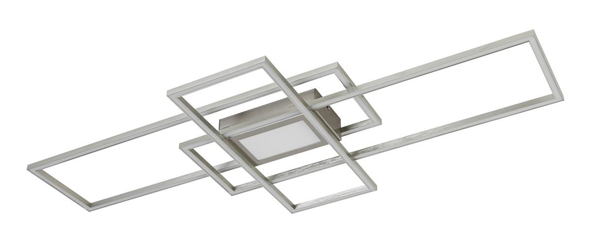 LED-Deckenleuchte Christina - Alufarben/Weiß, Basics, Kunststoff/Metall (45,8/100/6,4cm) - Luca Bessoni